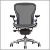 Herman Miller Aeron Basic Chair With Polished Aluminum Base