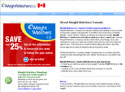 Weight Watchers Canada Online coupon and micro site